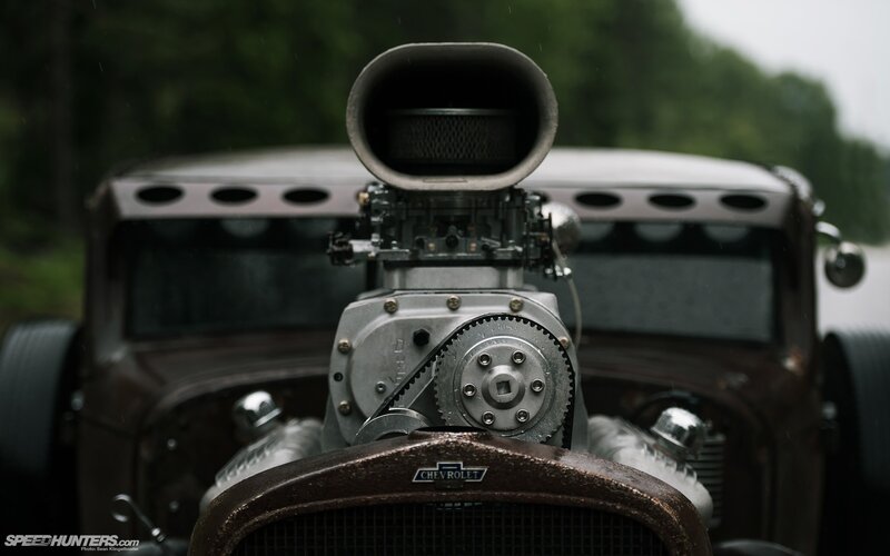 Custom Hot Rod Engine — Brown