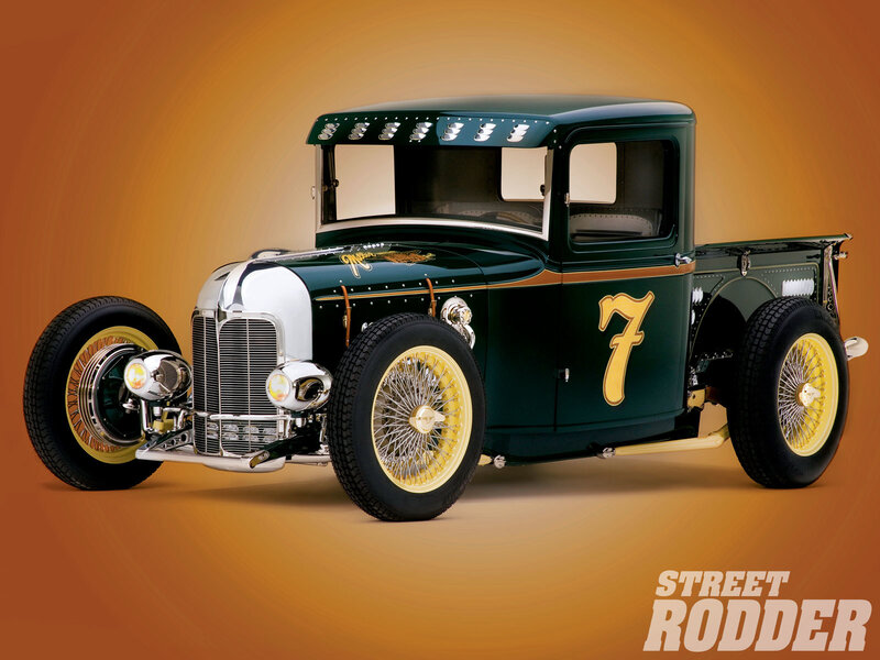 Custom hot rod pickup truck