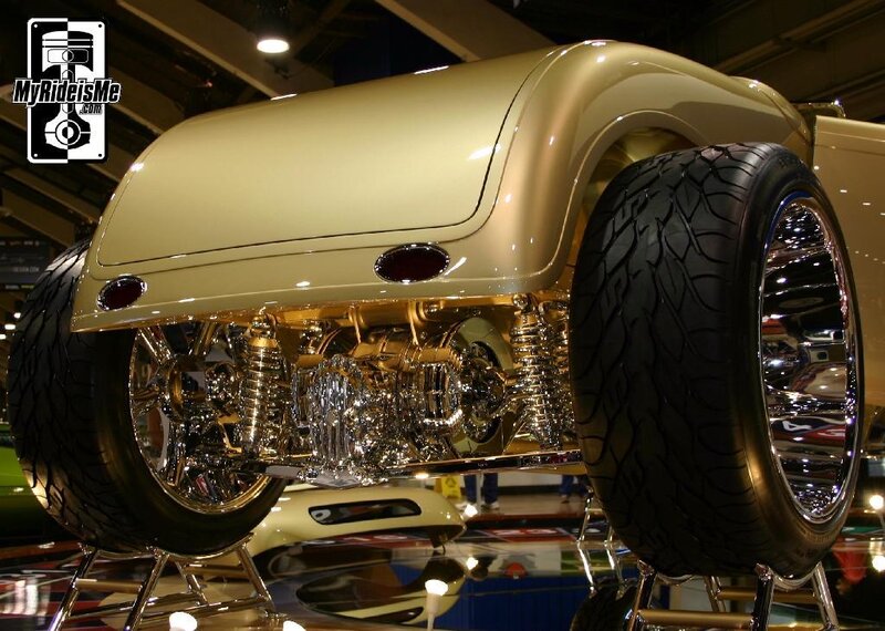 Custom hot rod rear view