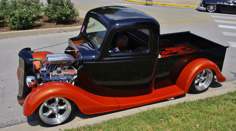 Custom Hot Rod Truck — Black, Showcase, Afternoon, Photograph
