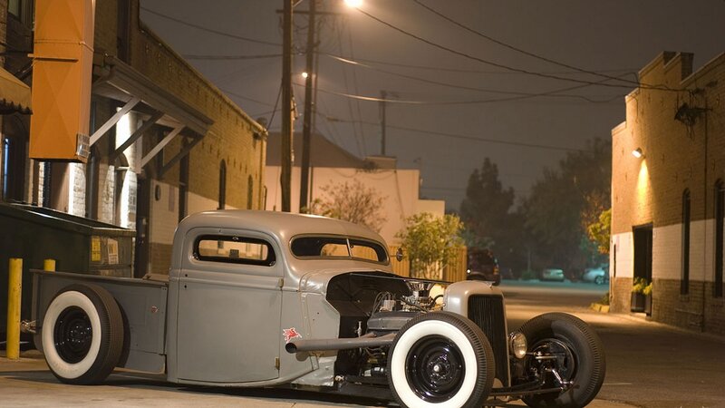 Custom Hot Rod Truck — Gray, Dramatic