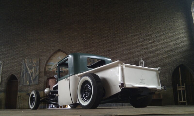 Custom Hot Rod Truck — White, Dramatic