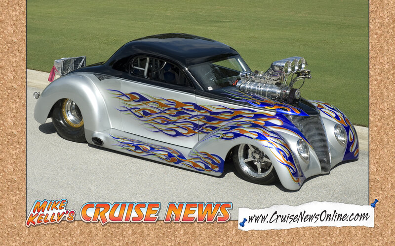 custom hot rod with flames
