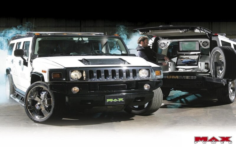 Custom Hummer with interior display
