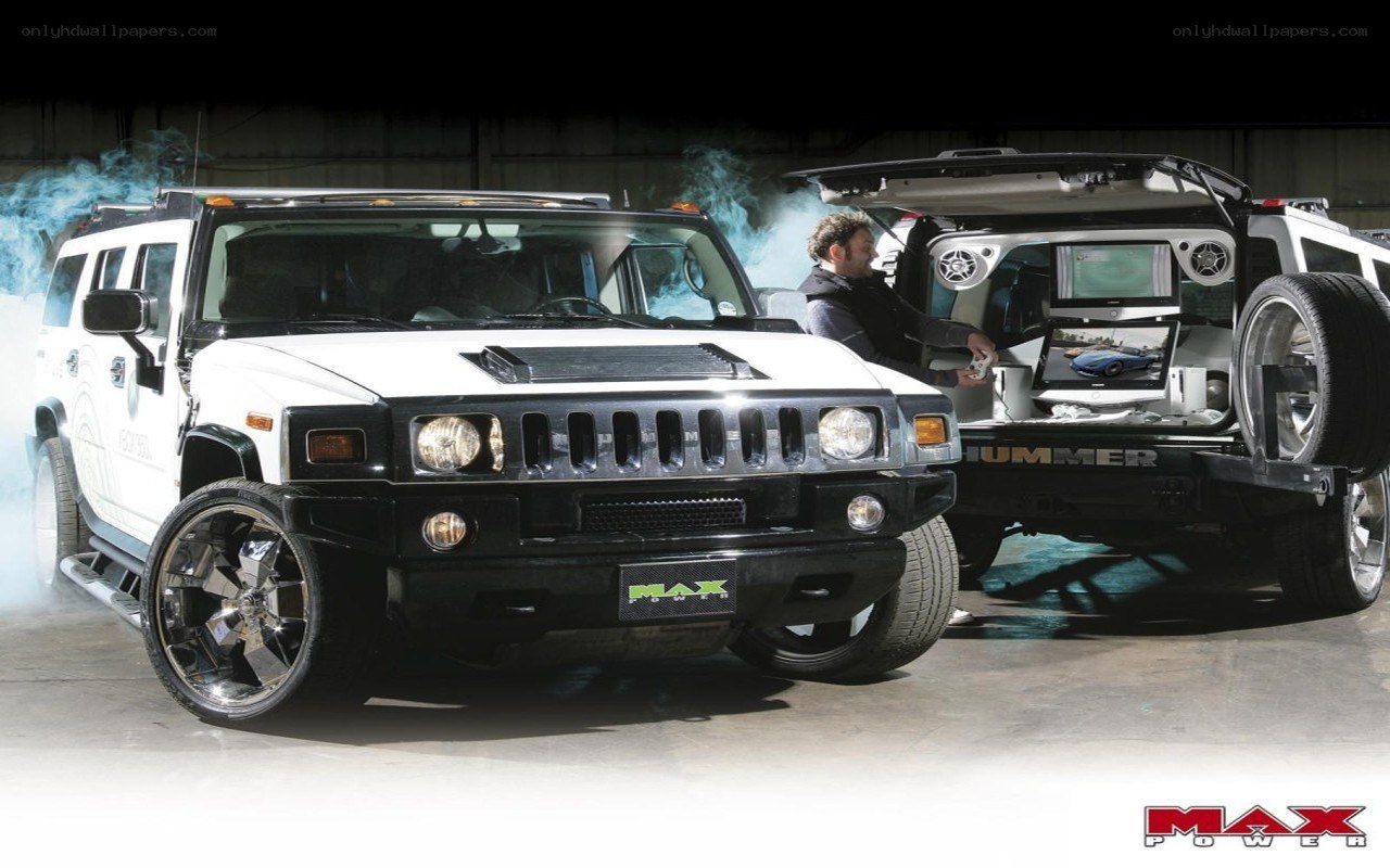 Custom Hummer with interior display