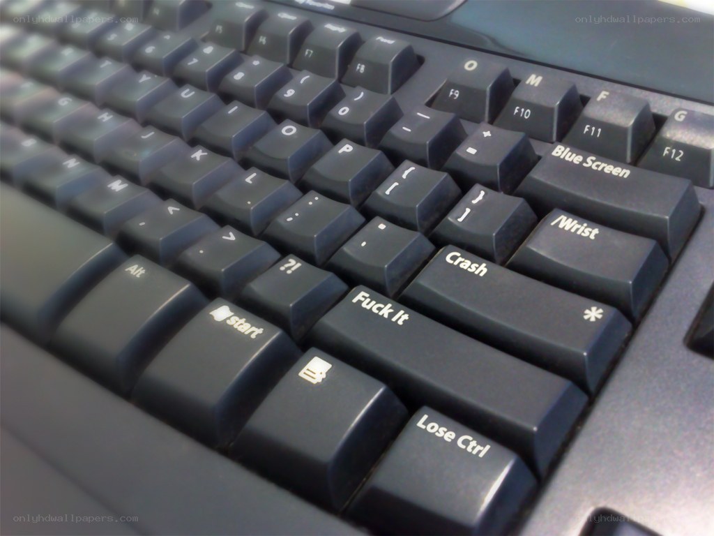 custom keyboard with humorous labels