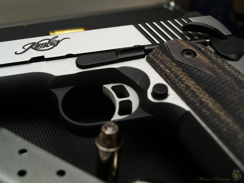 Custom Kimble pistol with wood grips