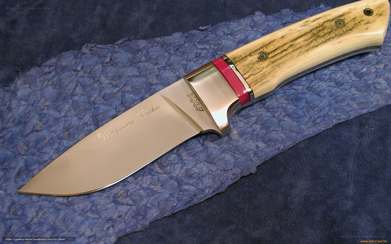 custom knife with bone handle