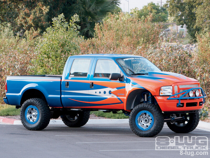 Custom Lifted Pickup Truck — Blue