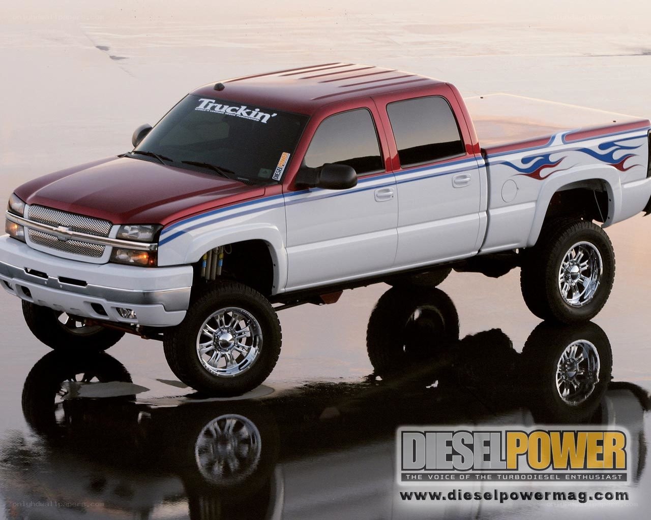 Custom lifted pickup truck