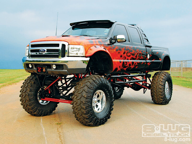 Custom Lifted Truck — Black, Dramatic, Afternoon, Photograph