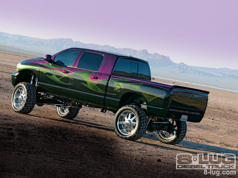 Custom Lifted Truck — Black, Dramatic, Afternoon