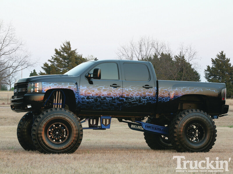 Custom Lifted Truck — Black, Dramatic