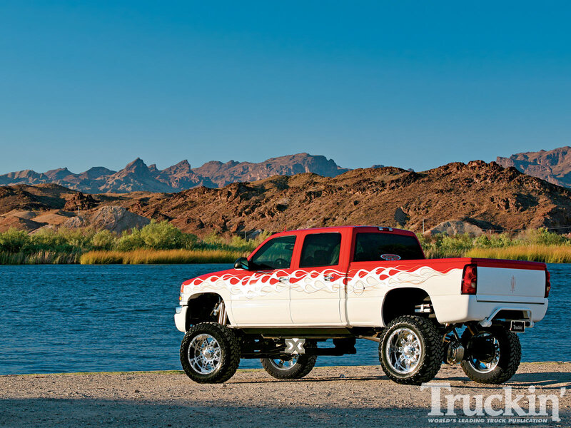 Custom Lifted Truck — Red