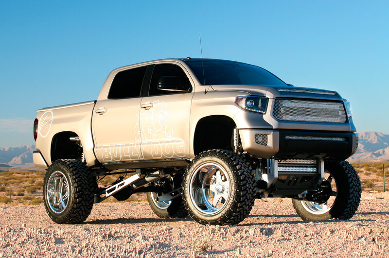 Custom Lifted Truck — Silver, Dramatic, Afternoon, Photograph