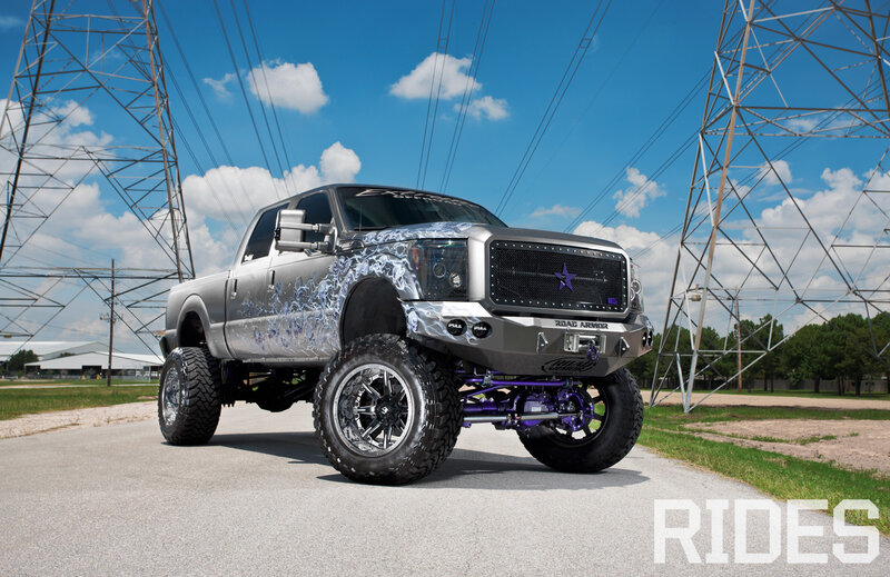Custom Lifted Truck — Silver, Dramatic, Afternoon