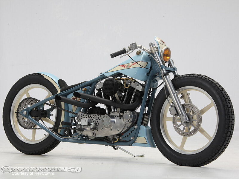 Custom Light-blue Motorcycle