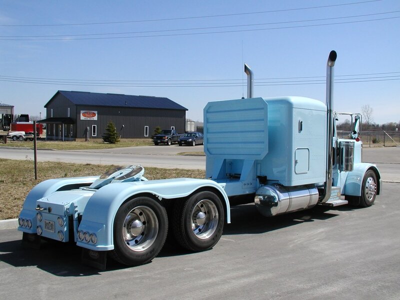 Custom Light-blue Semi-truck