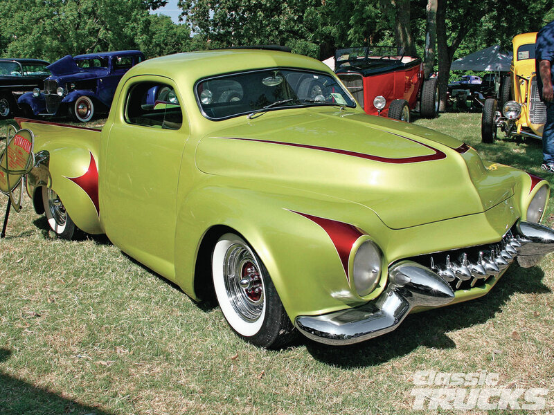 Custom Lime-green Pickup Truck