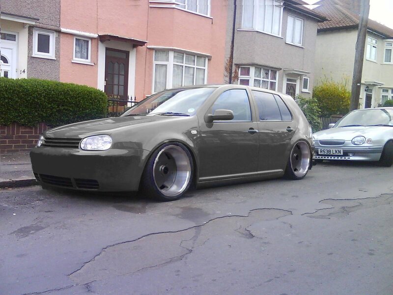 Custom lowered hatchback car