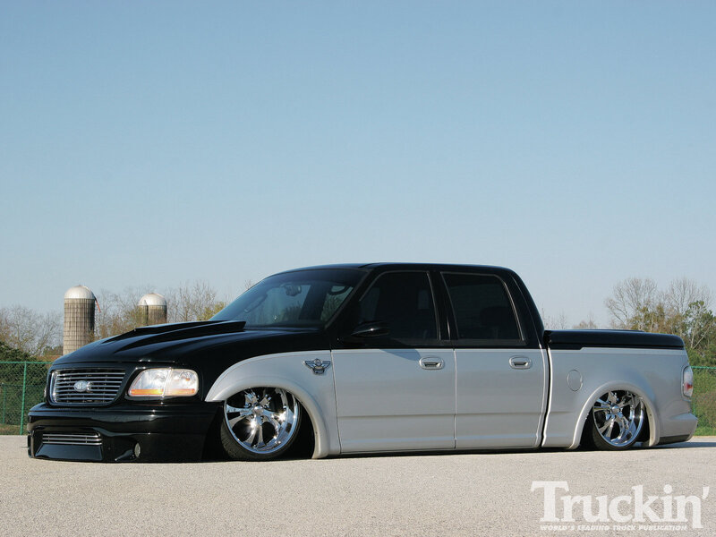 Custom Lowered Pickup Truck — Black