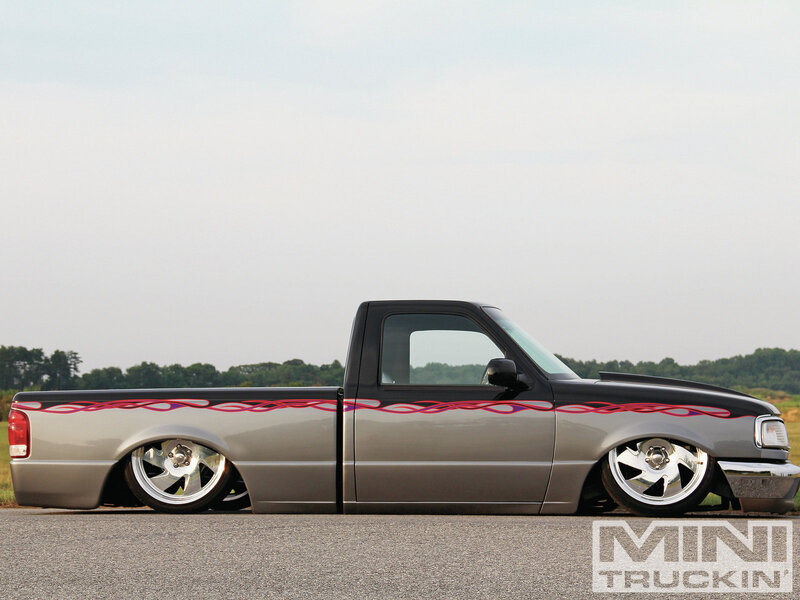 Custom Lowered Pickup Truck — Gray