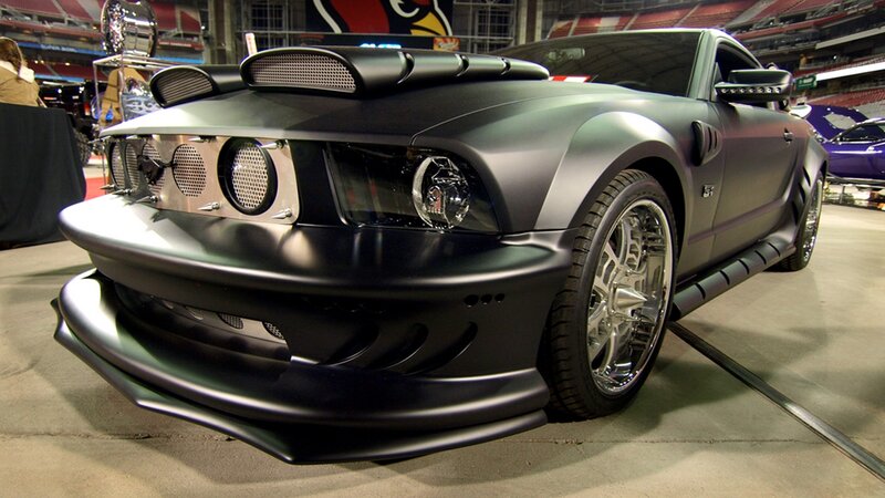 Custom Matte Black Mustang
