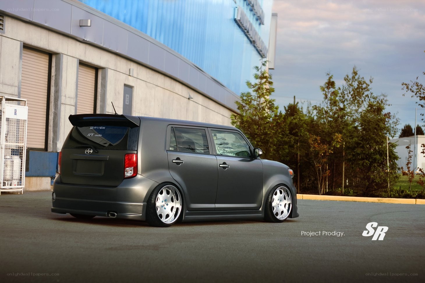 Custom matte gray Scion xB