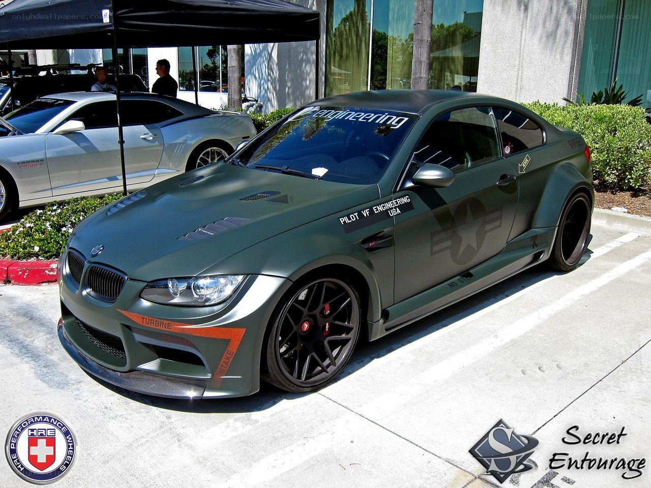 Custom matte green BMW M3