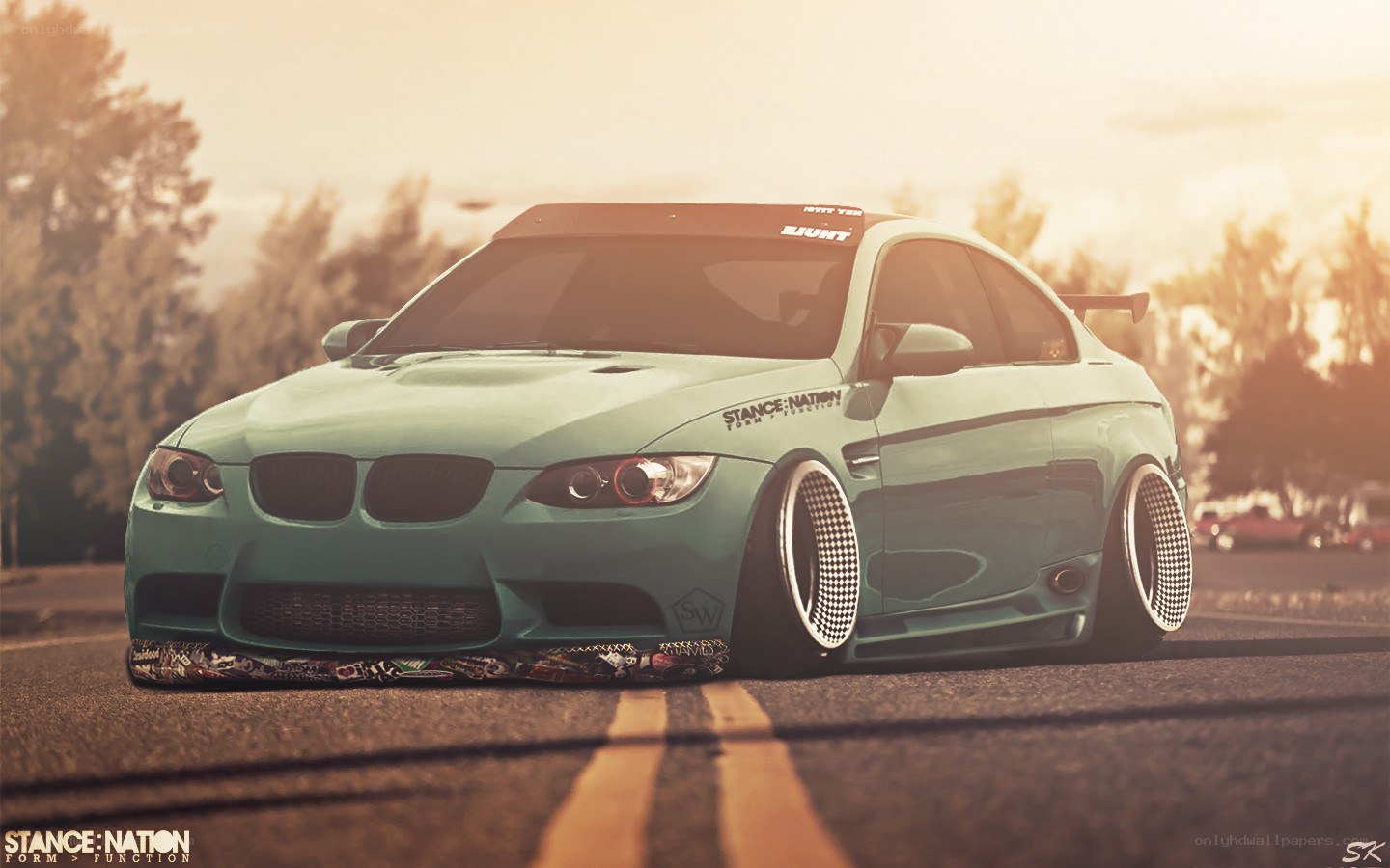 custom mint green coupe