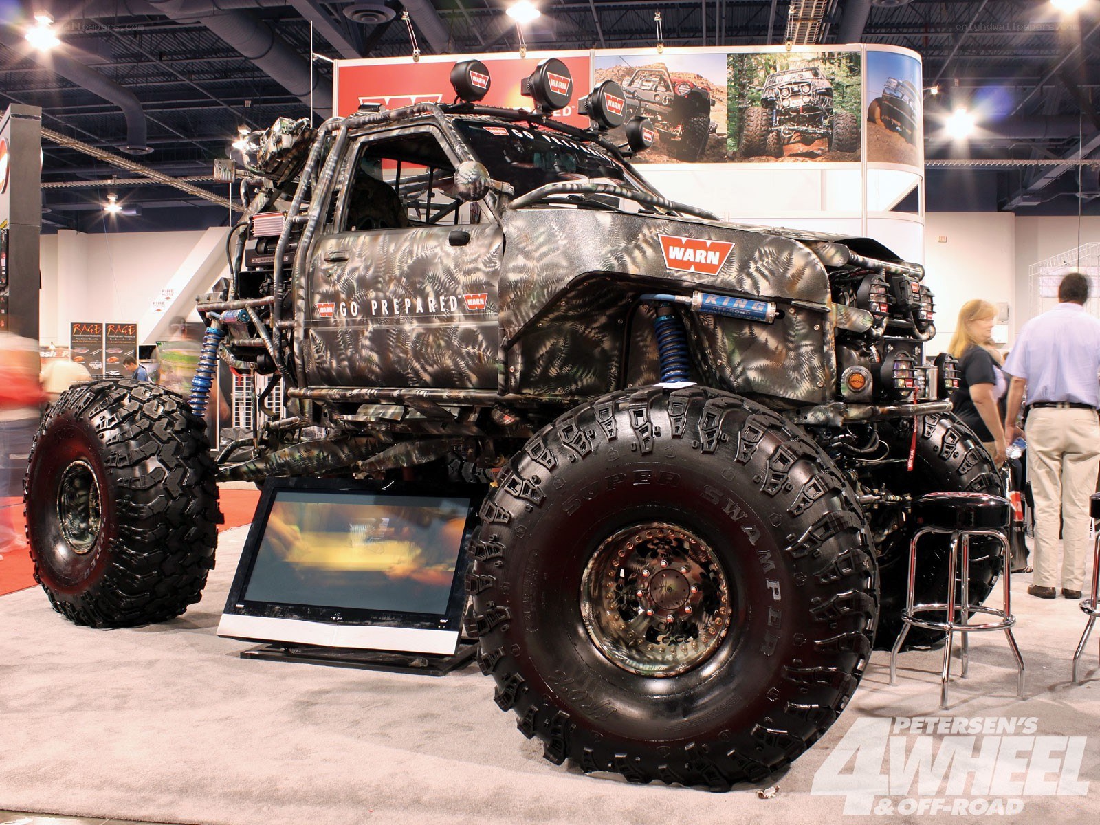 Custom monster truck on display