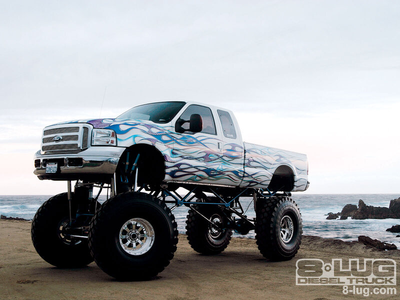 Custom Monster Truck — White