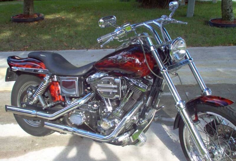 Custom Motorcycle — Black, Calm, Afternoon, Photograph
