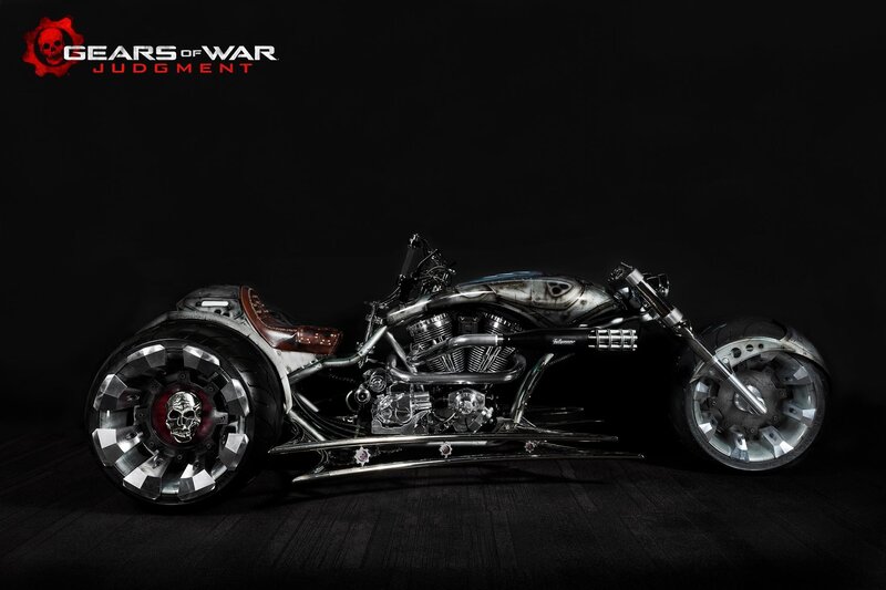 Custom Motorcycle — Black, Dark