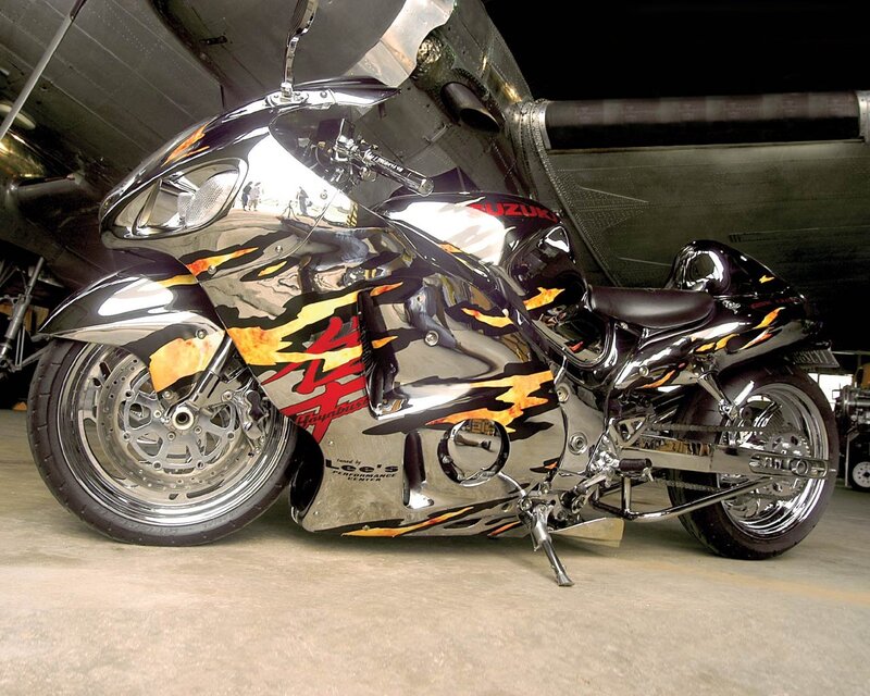Custom Motorcycle — Black, Dramatic, Photograph, Airplane