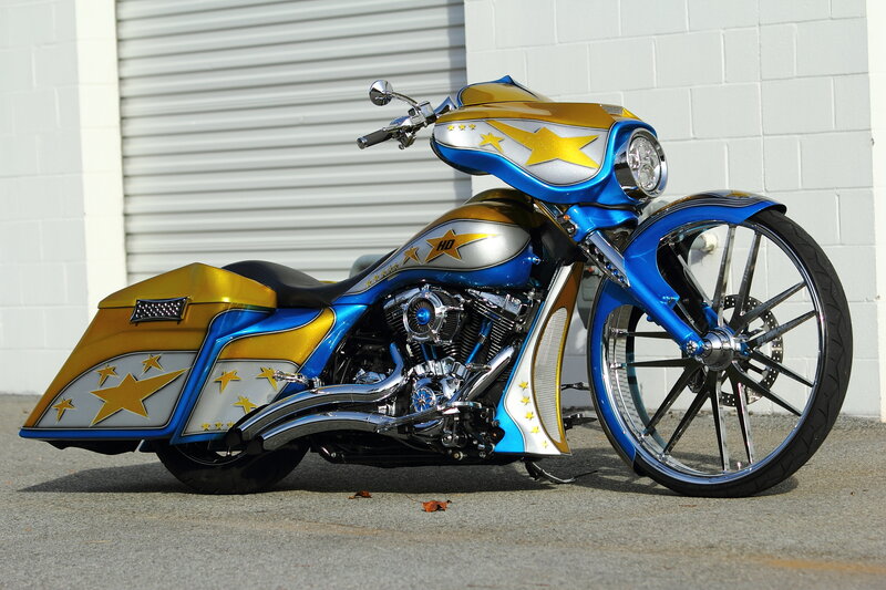 Custom Motorcycle — Blue, Showcase