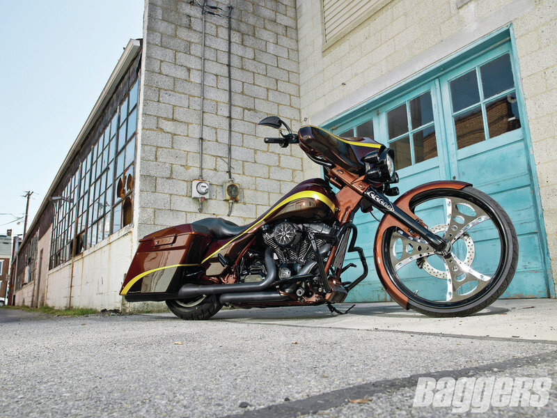 Custom Motorcycle — Brown, Industrial