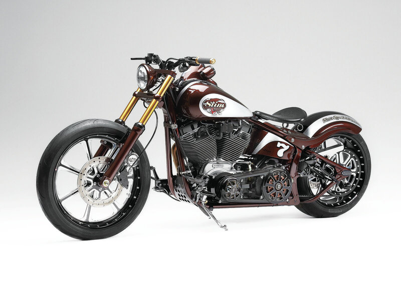 Custom Motorcycle — Brown, Neutral