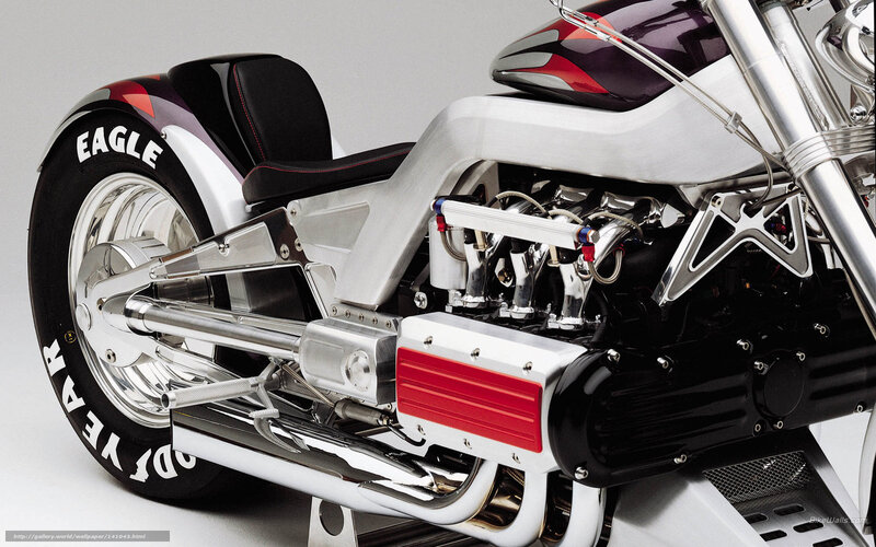 Custom motorcycle engine detail