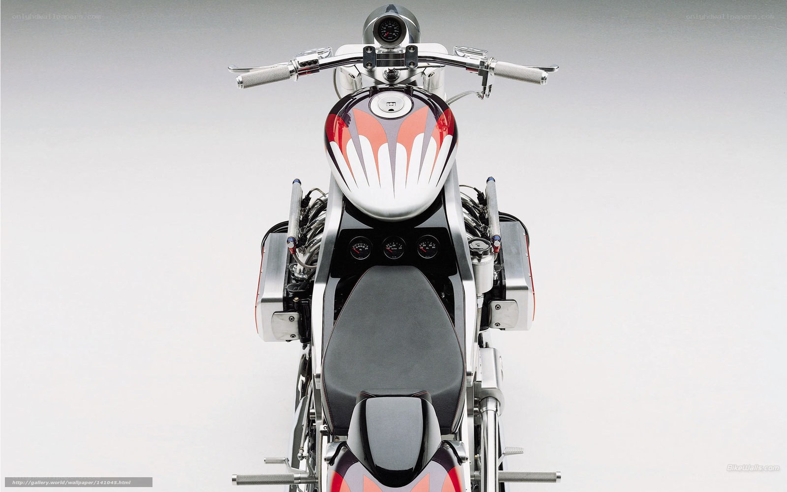 custom motorcycle front view