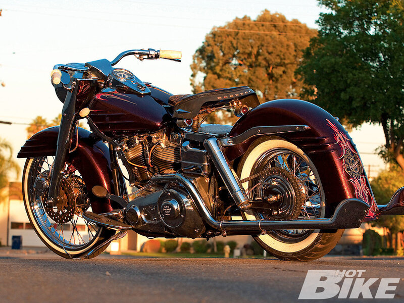 Custom Motorcycle — Maroon