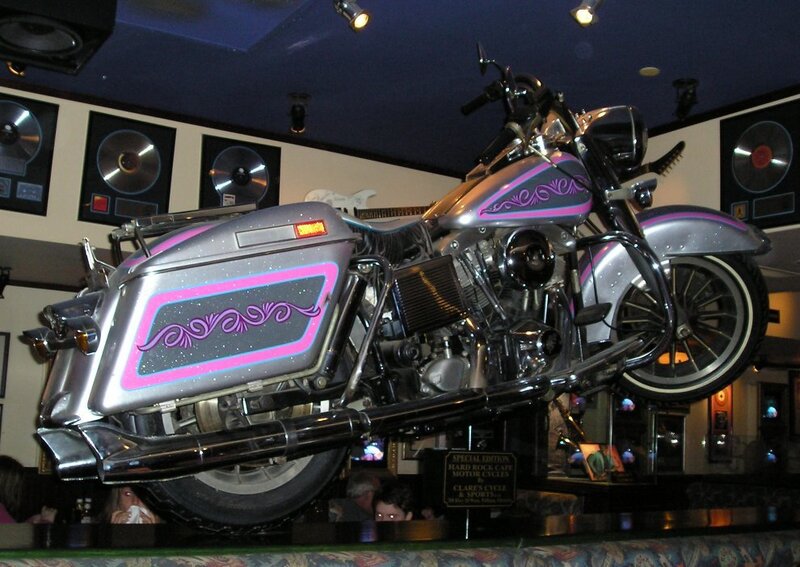 Custom Motorcycle on Display — Silver