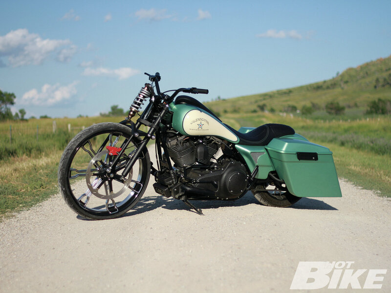 Custom Motorcycle on Gravel