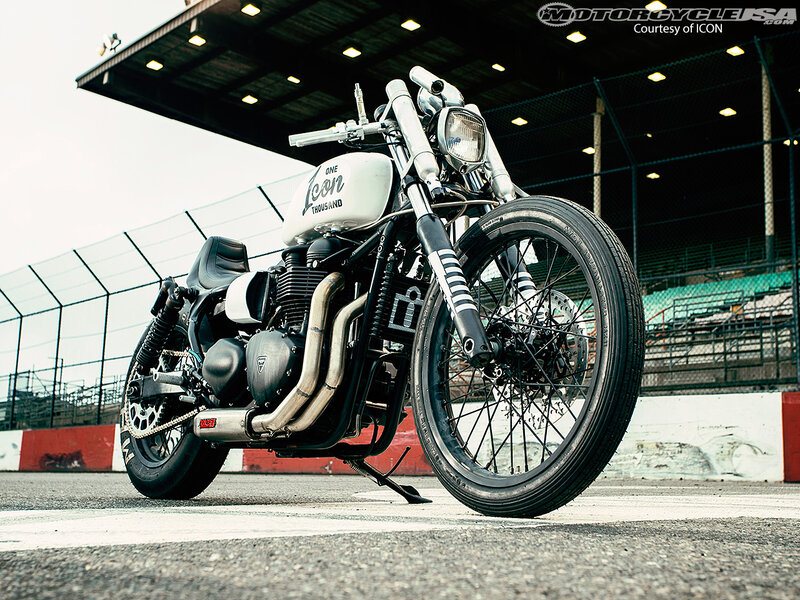 Custom Motorcycle on Track