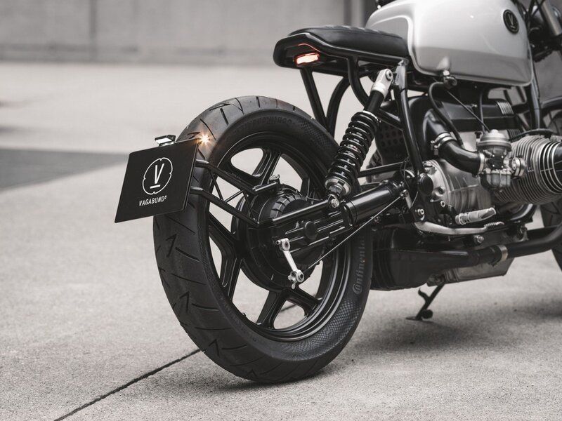 Custom Motorcycle Rear Wheel — Black
