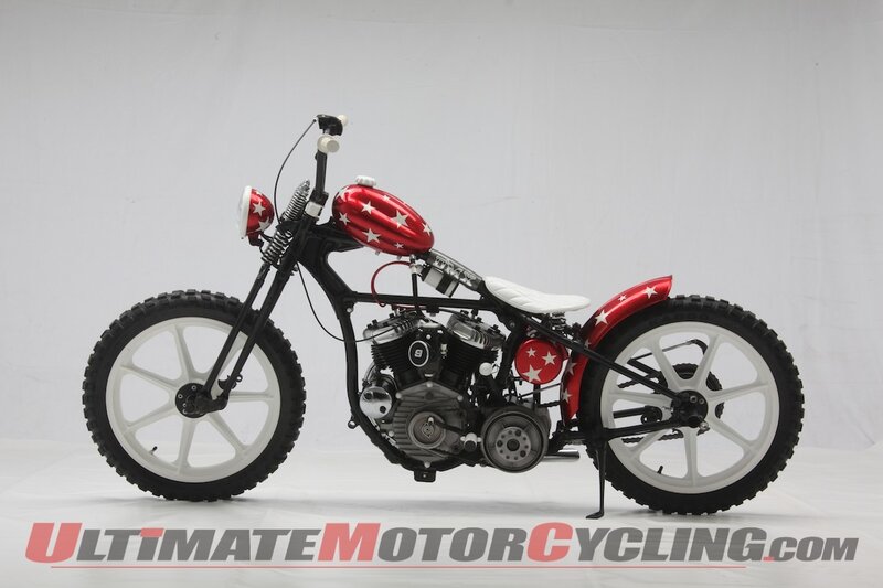 Custom Motorcycle — Red, Neutral