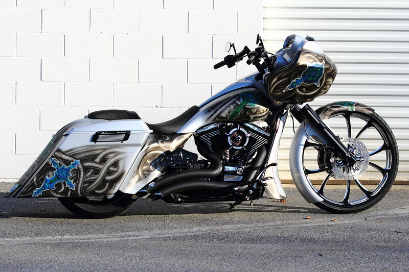 Custom Motorcycle — Silver, Static