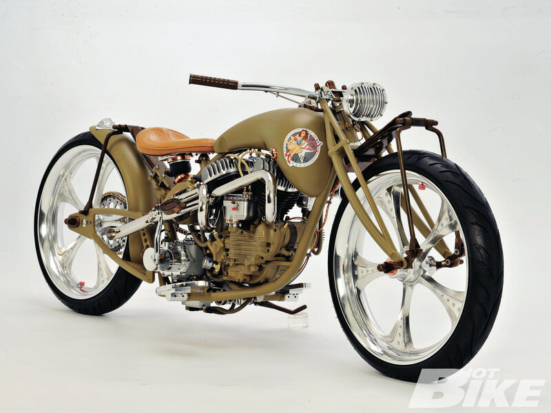 Custom Motorcycle — Tan