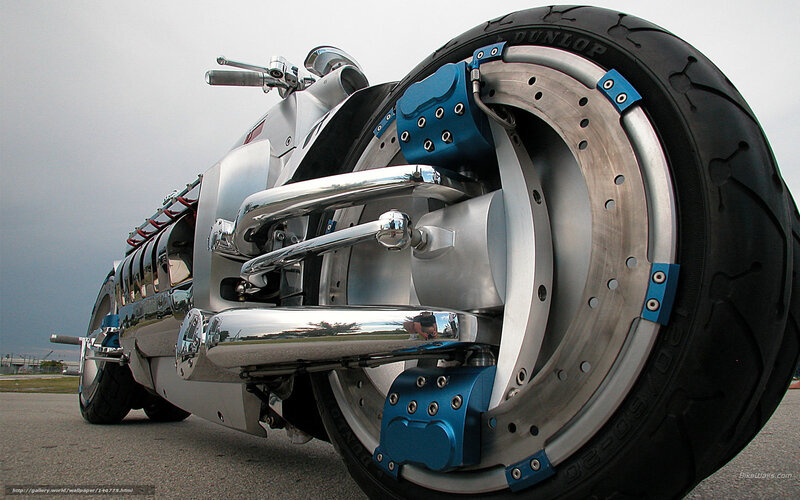 Custom Motorcycle Wheel — Silver