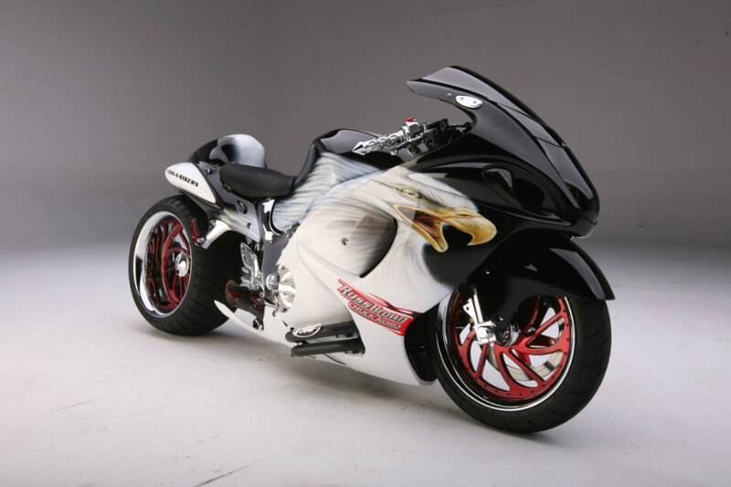 Custom Motorcycle with Eagle
